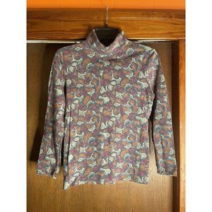 United Colors of Benetton Italy Long sleeve Top Turtleneck Women's S Paisley